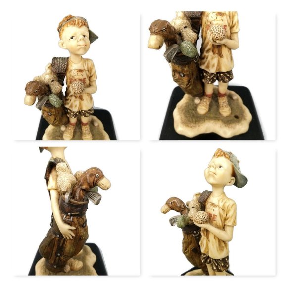 1999 Beachcombers Intl Boy Golf Figure Statue 0246 - Picture 8 of 12
